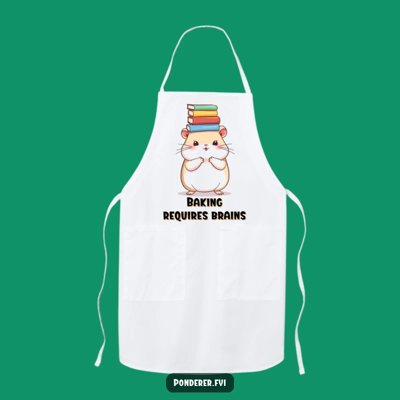 Funny Hamster Chef Apron: Adorable Scholar Rodent Kitchen Gift