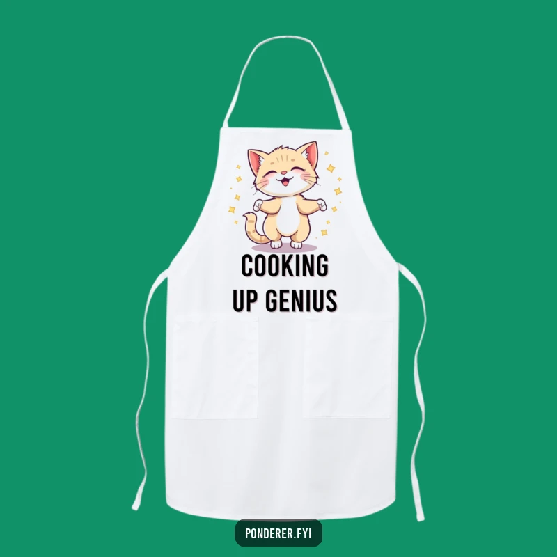 Funny Giggling Kitten Idea Apron: Creative Kitchen Spark Wear, Ideal Humorous Gift