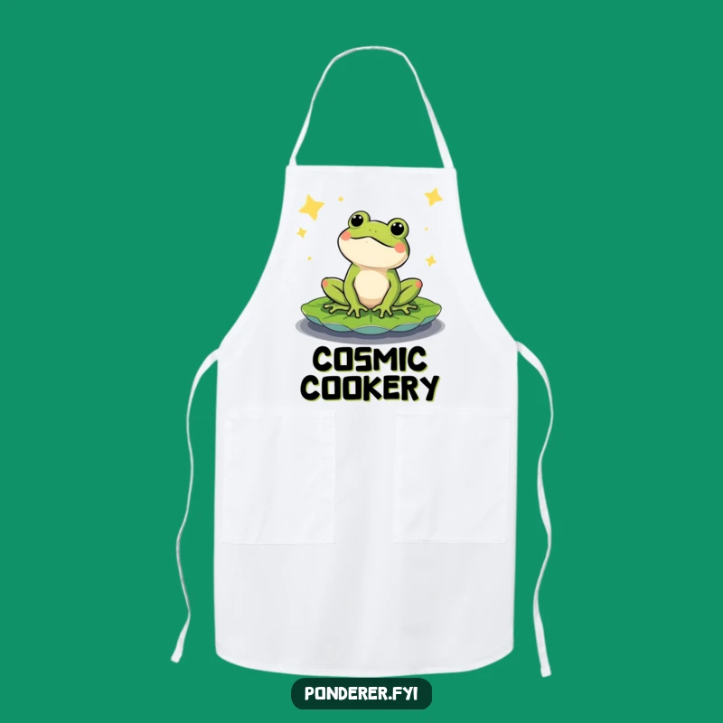 Funny Content Frog Apron: Kitchen Stargazer Bib, Hilarious Cooking Wear