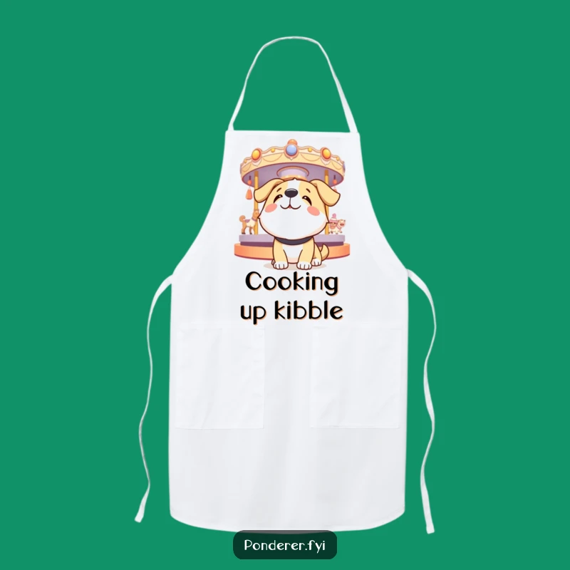 Funny Dog Thoughts Apron: Cook with Happy Ideas