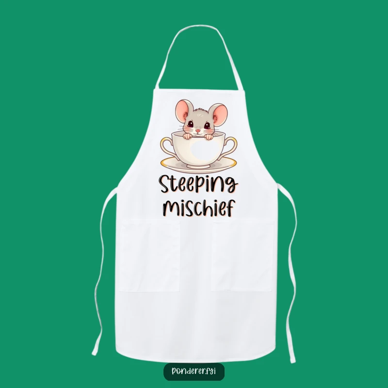 Funny Mouse Teacup Apron: Kitchen Peekaboo Bib, Perfect Quirky Wear