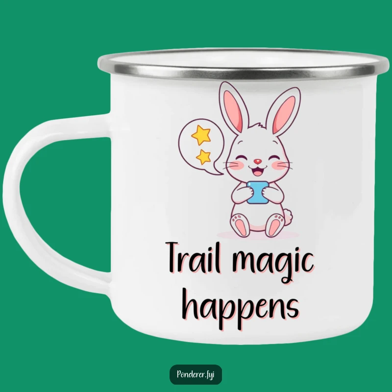 Funny Star Bubble Rabbit Camping Mug: Adventure Fuel with Cosmic Cheer