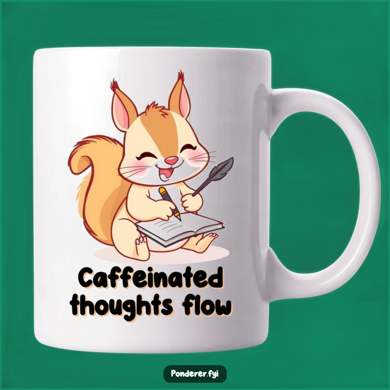 Funny Squirrel Writer Mug: Perfect Gift for Busy Brains