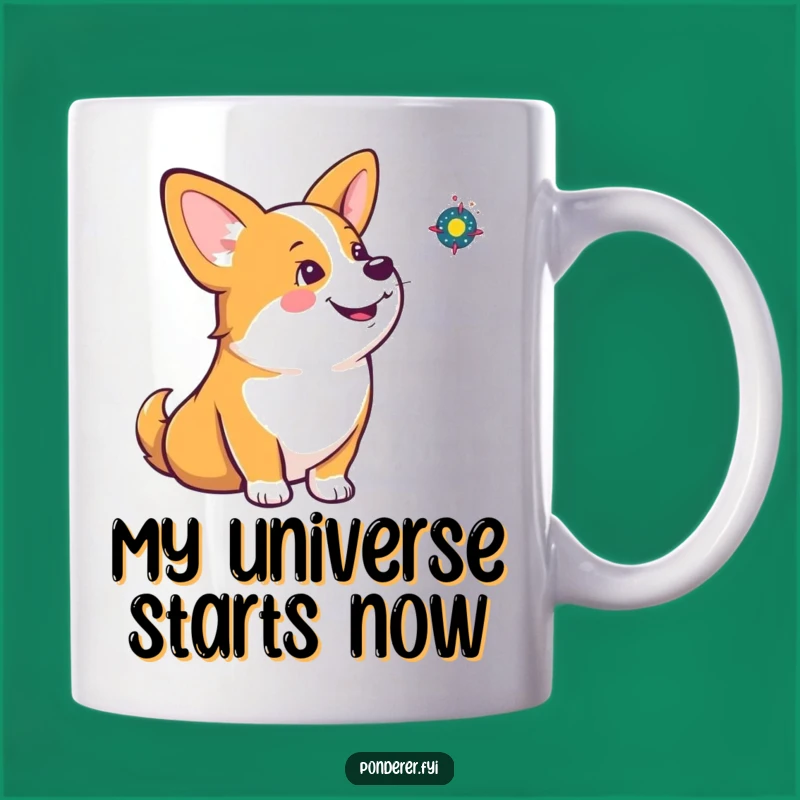 Funny Corgi Galaxy Contemplation Mug: A Hilarious Cosmic Gift for Dog Lovers