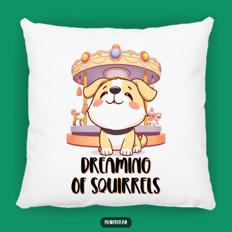 Funny Dog Thoughts Pillow: Cozy Comfort for Happy Pups