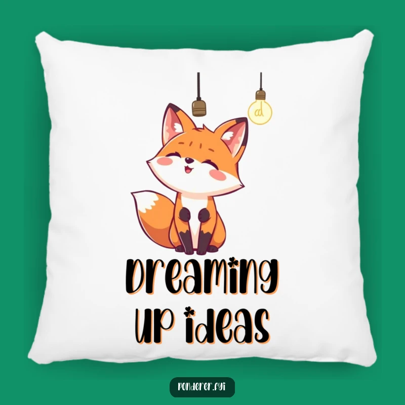 Funny Fox Lightbulb Pillow - Cozy Comfort for Bright Ideas!