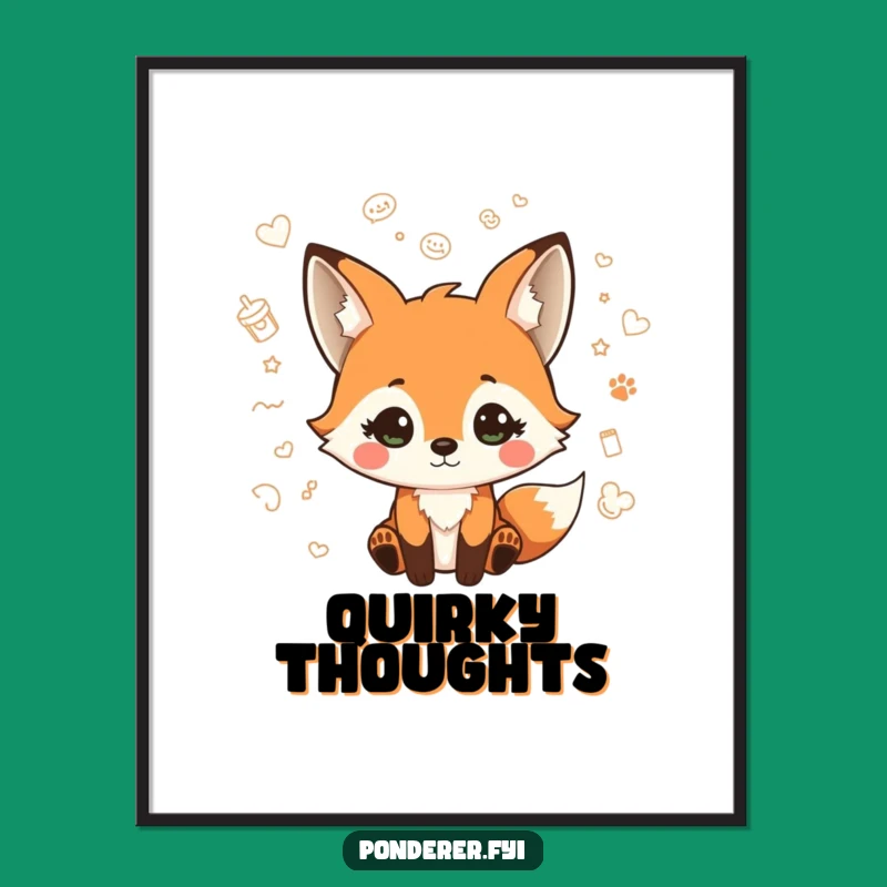 Funny Fox Doodle Poster: Decorate with Playful Art and Whimsy