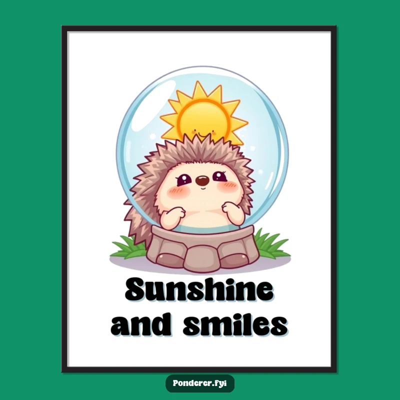 Funny Hedgehog Fortune Poster: Comedic Art for a Brighter Space