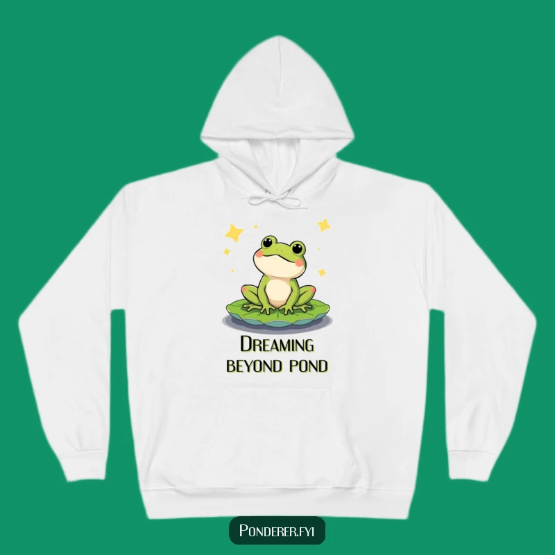Funny Content Frog Hoodie: Cozy Stargazer Sweatshirt, Perfect for Chill Nights