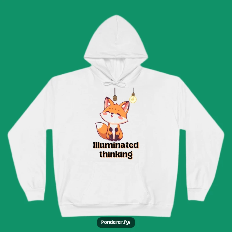 Funny Fox Lightbulb Hoodie - Cozy Inspiration for Bright Minds!