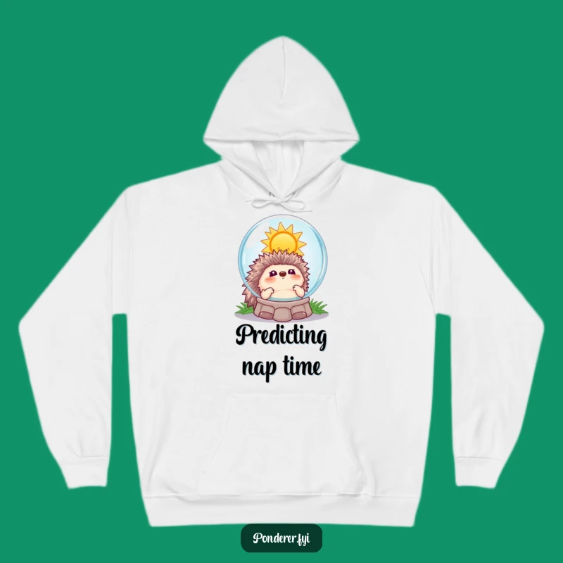 Funny Hedgehog Fortune Hoodie: Comedic Warmth for Sunny Days