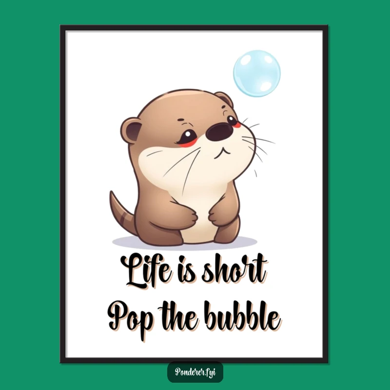 Free Printable Pensive Otter Wall Art: Calm & Funny Downloadable Decor for a Serene Space!