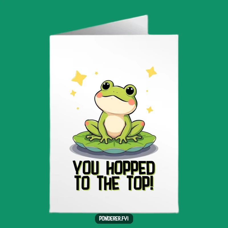 Free Printable Starry Frog Congrats Card - Funny Downloadable Gift for Achievers