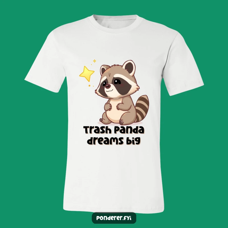 Funny Dreamy Raccoon T-Shirt: Star Gazing Cop Tee Gift