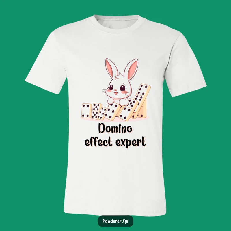 Funny Rabbit Domino T-Shirt: Joyful Observer, Ideal Humorous Gift