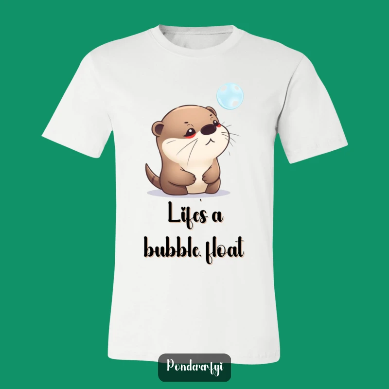 Funny Otter Bubble T-Shirt: Pensive Moment Design, Ideal Humorous Nature Gift
