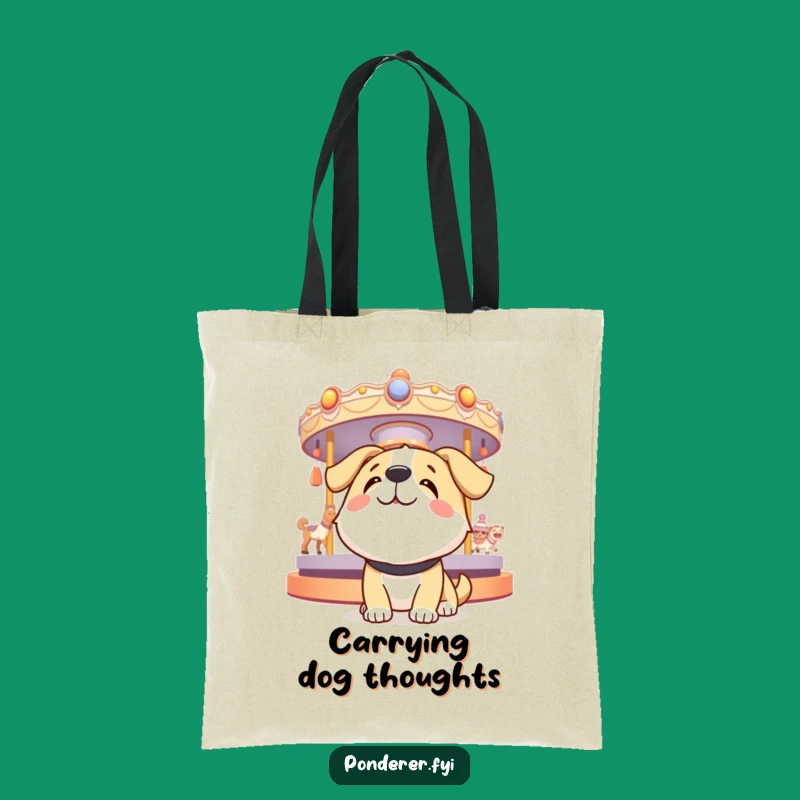 Funny Dog Thoughts Tote Bag: Carry Your Ideas with Joy