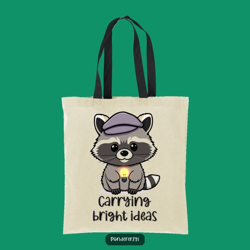 Funny Raccoon Genius Tote Bag: Carry Your Brilliant Ideas with Style