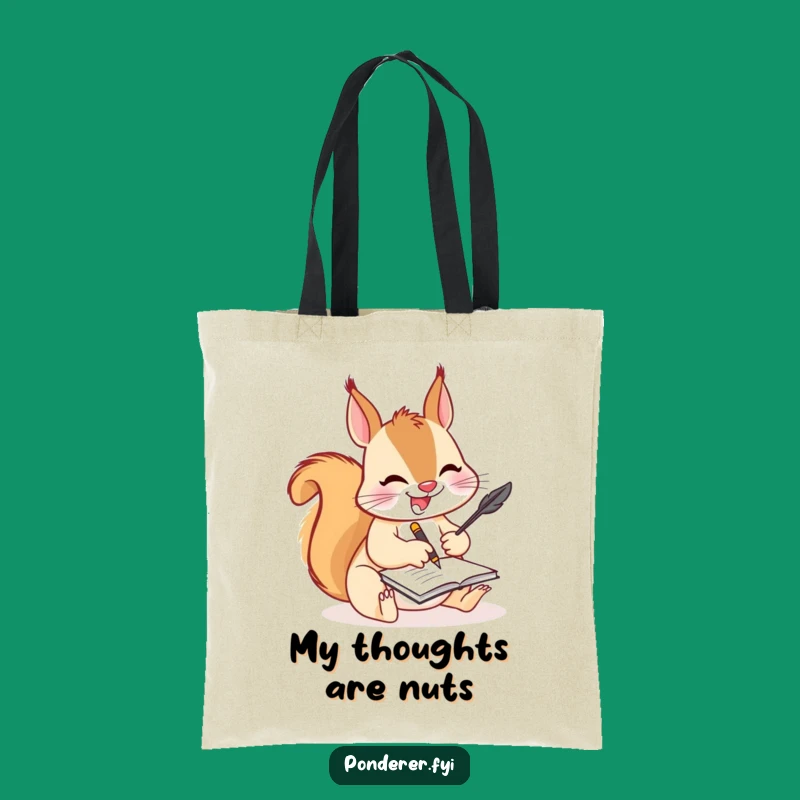 Funny Squirrel Scribe Tote Bag: Carry Your Ideas in Style