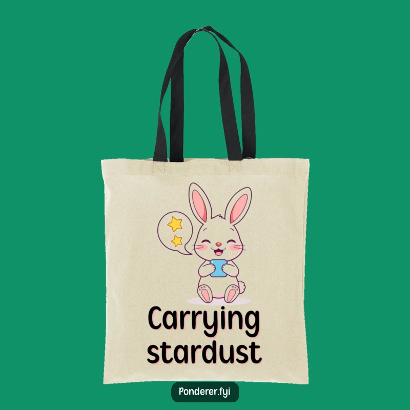 Funny Star Bubble Rabbit Tote Bag: Carry Your Dreams with Style and Humor